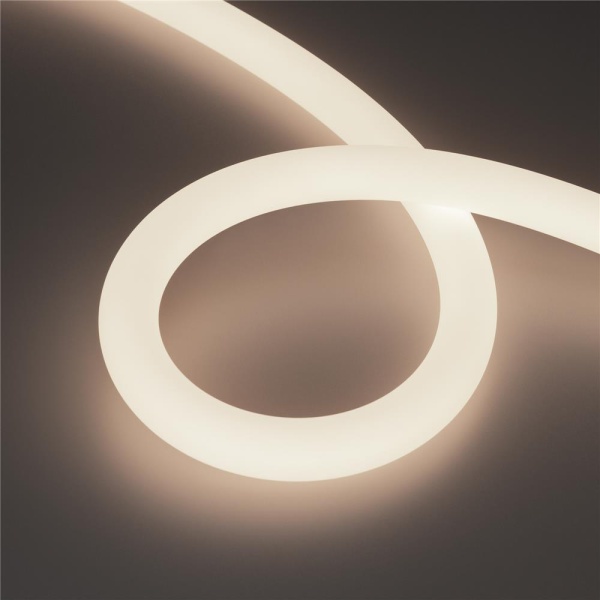 Светодиодная лента герметичная MOONLIGHT-TOP-M768-D25mm 24V White-MIX 360deg (14.4 W/m, IP65, 2216, 5m, wire x1) (Arlight, Вывод кабеля прямой)