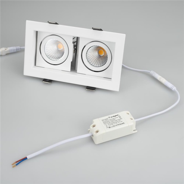 Светильник CL-KARDAN-S180x102-2x9W White (WH, 38 deg) (Arlight, IP20 Металл, 3 года)