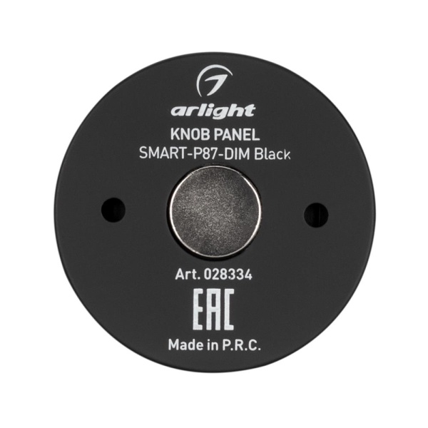 Панель Knob SMART-P87-DIM Black (3V, 1 зона, 2.4G) (Arlight, IP20 Пластик, 5 лет)