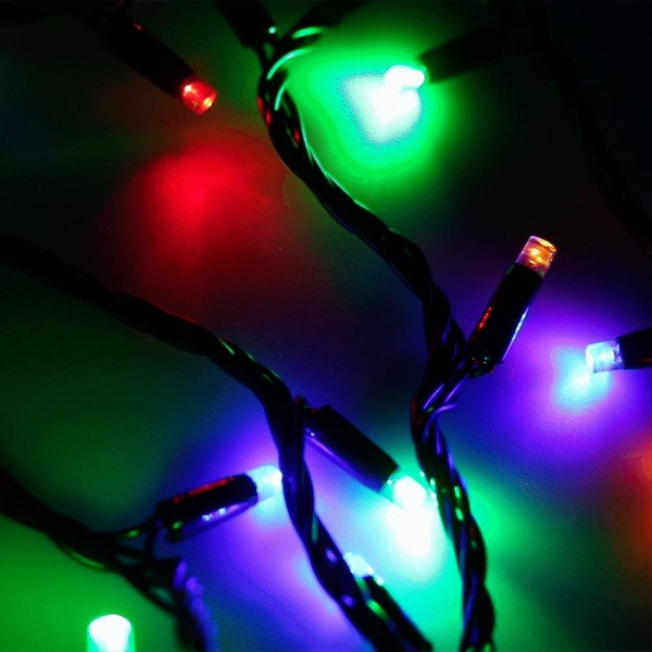 Светодиодная гирлянда ARD-STRING-CLASSIC-10000-BLACK-100LED-LIVE RGB (230V, 7W) (Ardecoled, IP65)