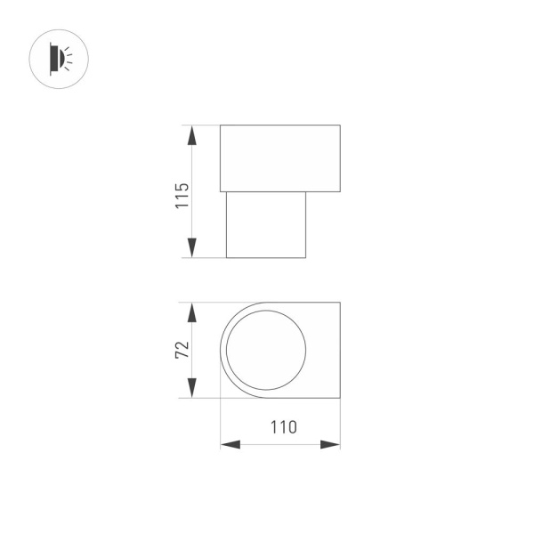 Светильник SP-SPICY-WALL-S115x72-6W Day4000 (BK, 40 deg) (Arlight, IP20 Металл, 3 года)